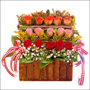 sandikta 3 kat güllerden   Çanakkale online çiçekçi , çiçek siparişi 