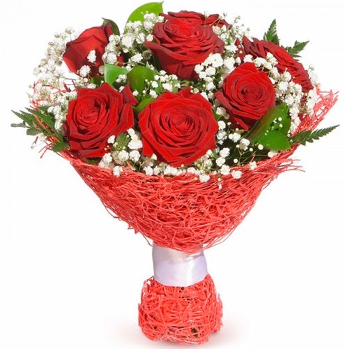 7 adet kırmızı gül buketi  Çanakkale çiçek servisi , çiçekçi adresleri 