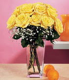  Çanakkale çiçek online çiçek siparişi  9 adet sari güllerden cam yada mika vazo